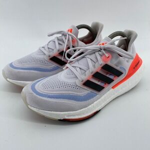 Adidas Ultraboost Light Running Shoes Mens 9 White Solar Red HQ6351